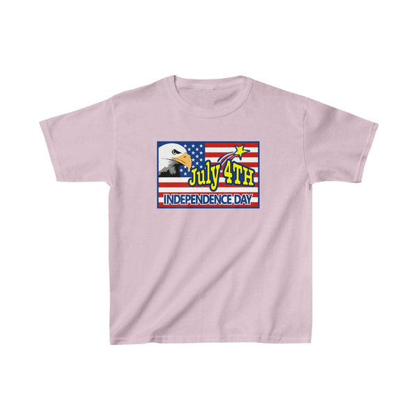 4th of July Eagle/Flag 4 - Kids Heavy Cotton™ Tee, Gildan, 100% cotton - BenchmarkSpecialAwardsCo