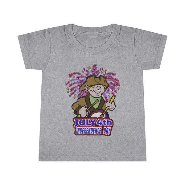 4th of July Drummer Boy 5 - Toddler T-shirt, Gildan, 100% Ringspun cotton, 4.5 oz - BenchmarkSpecialAwardsCo