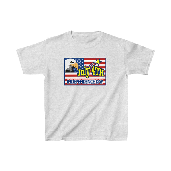 4th of July Eagle/Flag 4 - Kids Heavy Cotton™ Tee, Gildan, 100% cotton - BenchmarkSpecialAwardsCo