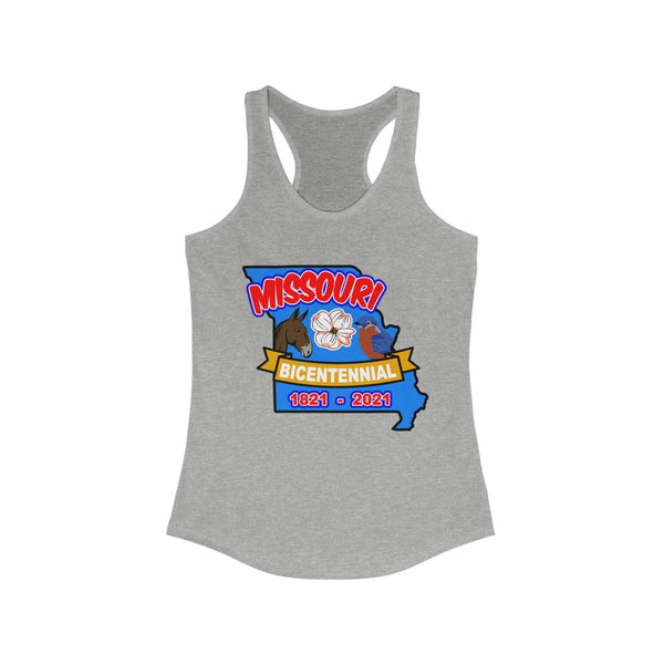 MOs-4  Missouri Bicentennial - Women's Ideal Racerback Tank - BenchmarkSpecialAwardsCo