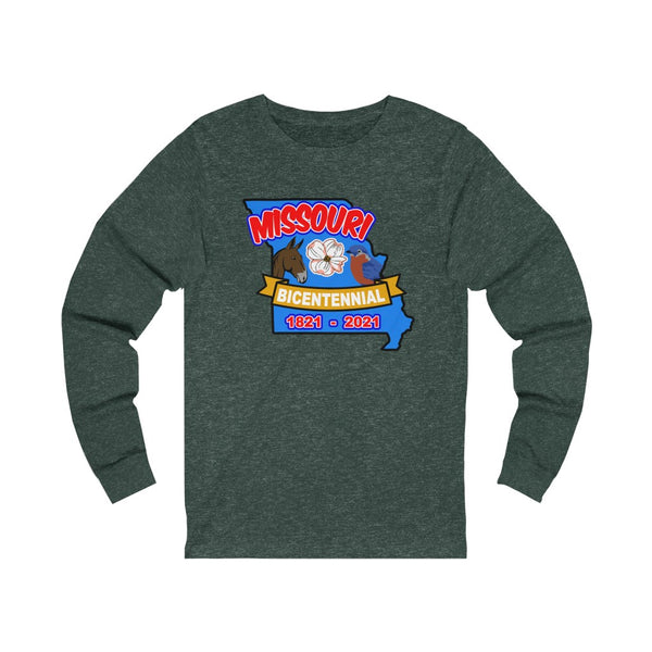MOs-6  Missouri Bicentennial - Adult Unisex Jersey Long Sleeve Tee - BenchmarkSpecialAwardsCo