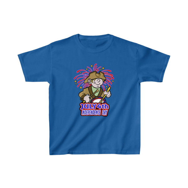 4th of July Drummer Boy 4 - Kids Heavy Cotton™ Tee, Gildan, 100% cotton - BenchmarkSpecialAwardsCo