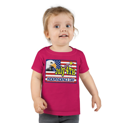 4th of July Eagle/Flag 5 - Toddler T-shirt, Gildan, 100% Ringspun cotton, 4.5 oz - BenchmarkSpecialAwardsCo