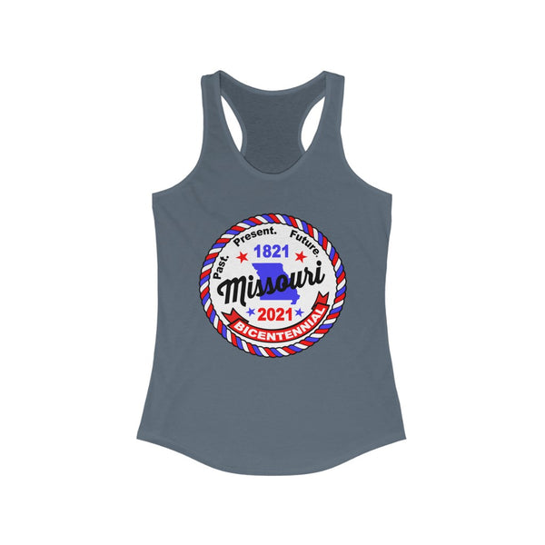 MOr-4  Missouri Bicentennial - Women's Ideal Racerback Tank - BenchmarkSpecialAwardsCo