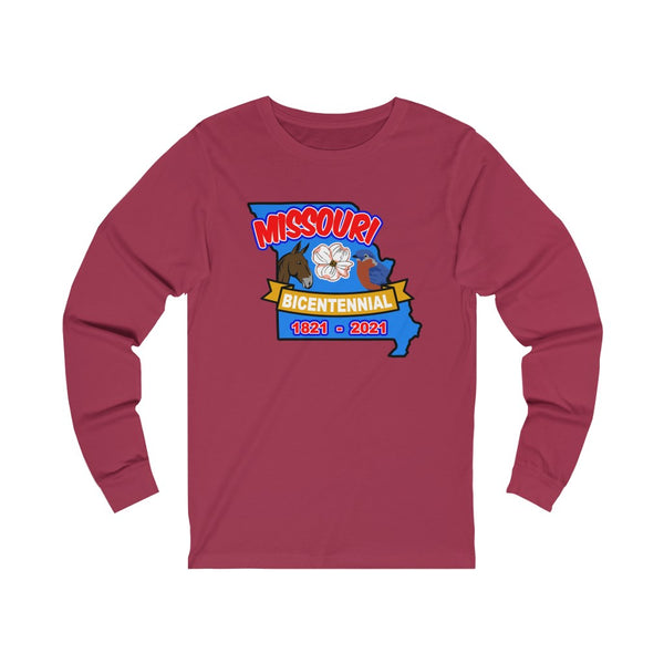 MOs-6  Missouri Bicentennial - Adult Unisex Jersey Long Sleeve Tee - BenchmarkSpecialAwardsCo