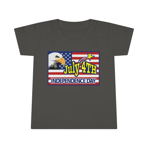 4th of July Eagle/Flag 5 - Toddler T-shirt, Gildan, 100% Ringspun cotton, 4.5 oz - BenchmarkSpecialAwardsCo