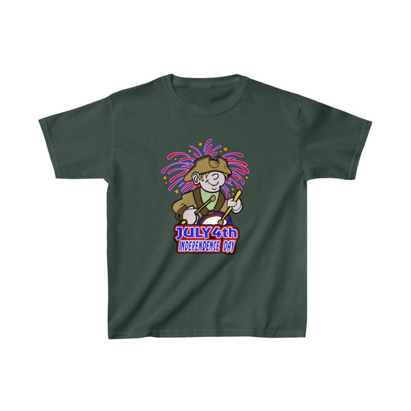 4th of July Drummer Boy 4 - Kids Heavy Cotton™ Tee, Gildan, 100% cotton - BenchmarkSpecialAwardsCo