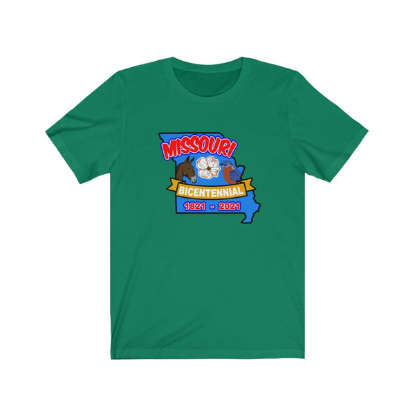 MOs-2  Missouri Bicentennial - Adult Unisex Jersey Short Sleeve Tee - BenchmarkSpecialAwardsCo