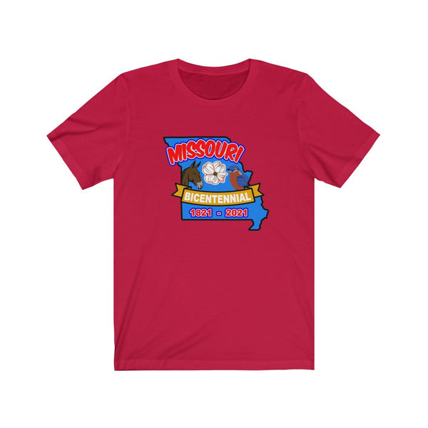 MOs-2  Missouri Bicentennial - Adult Unisex Jersey Short Sleeve Tee - BenchmarkSpecialAwardsCo