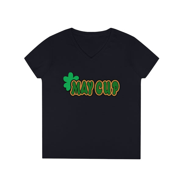 May Cup logo - 2 - Ladies' V-Neck T-Shirt, Gildan, 100% cotton, Medium fabric, 5.3 oz, Semi-Fitted - BenchmarkSpecialAwardsCo