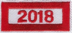 B-447a 2018 Year Segment Red and Whte Rectangle (Limited Quantity Available) - BenchmarkSpecialAwardsCo