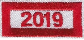B-447b  2019 Year Segment Red and Whte Rectangle (Limited Quantity Available) - BenchmarkSpecialAwardsCo
