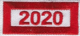 B-447c 2020 Year Segment Red and Whte Rectangle (Limited Quantity Available) - BenchmarkSpecialAwardsCo