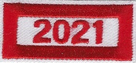 B-447d 2021 Year Segment Red and Whte Rectangle (Limited Quantity Available) - BenchmarkSpecialAwardsCo