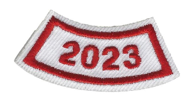 B-446d 2023-Year Segment Red and White Curve - BenchmarkSpecialAwardsCo