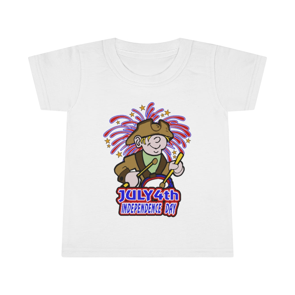 4th of July Drummer Boy 5 - Toddler T-shirt, Gildan, 100% Ringspun cotton, 4.5 oz - BenchmarkSpecialAwardsCo