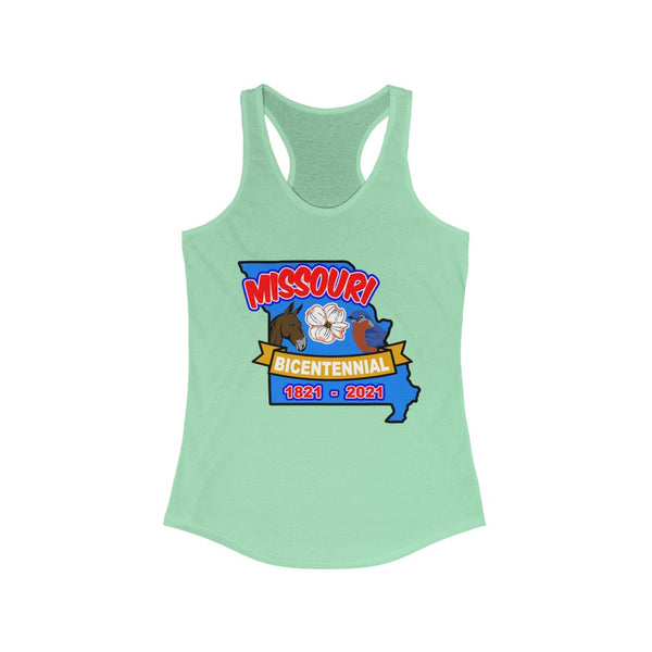 MOs-4  Missouri Bicentennial - Women's Ideal Racerback Tank - BenchmarkSpecialAwardsCo