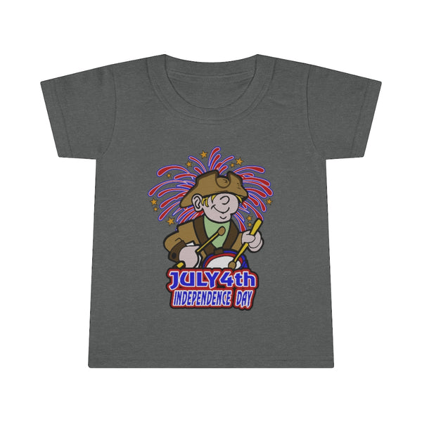 4th of July Drummer Boy 5 - Toddler T-shirt, Gildan, 100% Ringspun cotton, 4.5 oz - BenchmarkSpecialAwardsCo