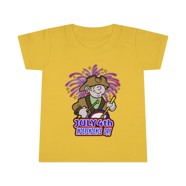 4th of July Drummer Boy 5 - Toddler T-shirt, Gildan, 100% Ringspun cotton, 4.5 oz - BenchmarkSpecialAwardsCo