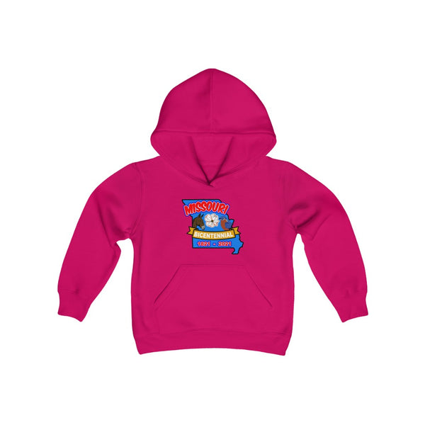 MOs-8  Missouri Bicentennial - Youth Heavy Blend Hooded Sweatshirt - BenchmarkSpecialAwardsCo