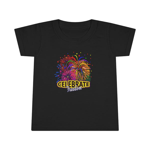 4th of July Celebrate Freedom 5 - Toddler T-shirt, Gildan, 100% Ringspun cotton, 4.5 oz - BenchmarkSpecialAwardsCo