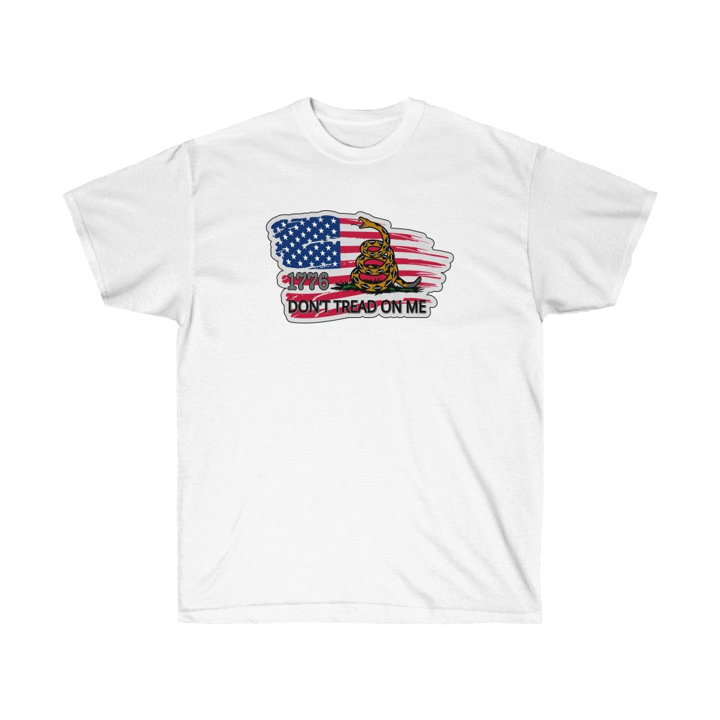4th of July Don't Tread 1 - Adult, Unisex, Ultra Cotton, 6oz. GildanTee - BenchmarkSpecialAwardsCo