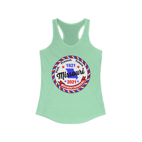 MOr-4  Missouri Bicentennial - Women's Ideal Racerback Tank - BenchmarkSpecialAwardsCo