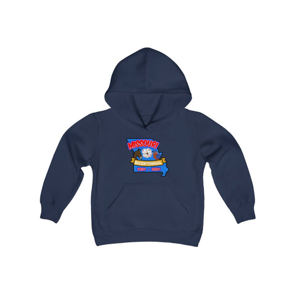 MOs-8  Missouri Bicentennial - Youth Heavy Blend Hooded Sweatshirt - BenchmarkSpecialAwardsCo