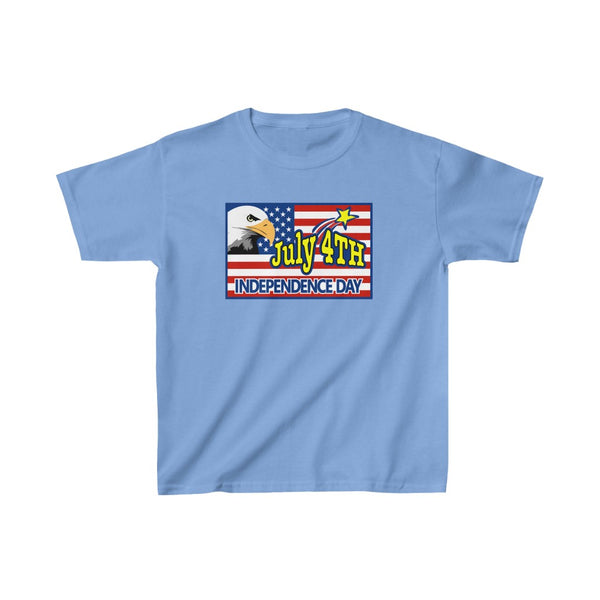 4th of July Eagle/Flag 4 - Kids Heavy Cotton™ Tee, Gildan, 100% cotton - BenchmarkSpecialAwardsCo