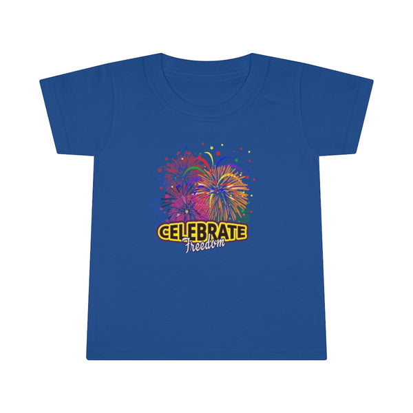 4th of July Celebrate Freedom 5 - Toddler T-shirt, Gildan, 100% Ringspun cotton, 4.5 oz - BenchmarkSpecialAwardsCo