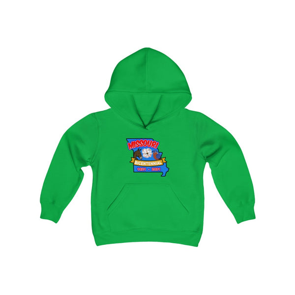 MOs-8  Missouri Bicentennial - Youth Heavy Blend Hooded Sweatshirt - BenchmarkSpecialAwardsCo