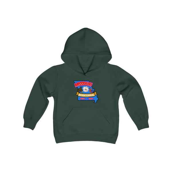 MOs-8  Missouri Bicentennial - Youth Heavy Blend Hooded Sweatshirt - BenchmarkSpecialAwardsCo