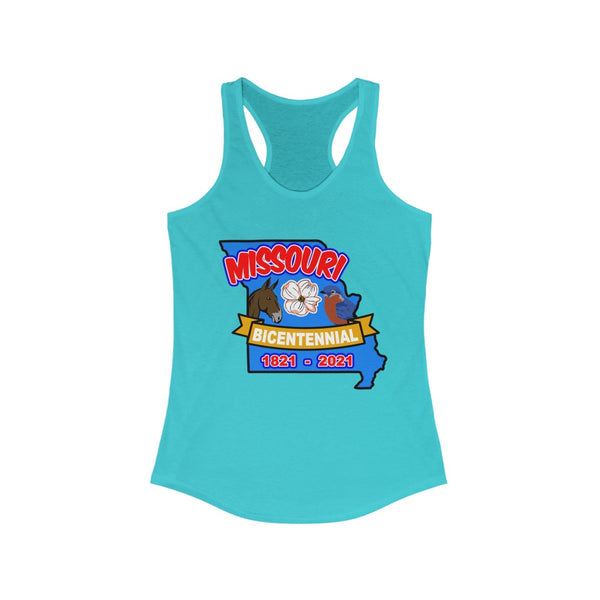 MOs-4  Missouri Bicentennial - Women's Ideal Racerback Tank - BenchmarkSpecialAwardsCo
