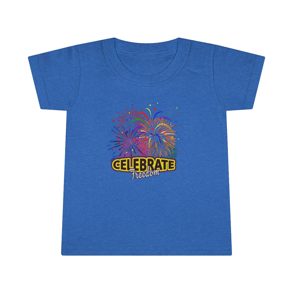 4th of July Celebrate Freedom 5 - Toddler T-shirt, Gildan, 100% Ringspun cotton, 4.5 oz - BenchmarkSpecialAwardsCo