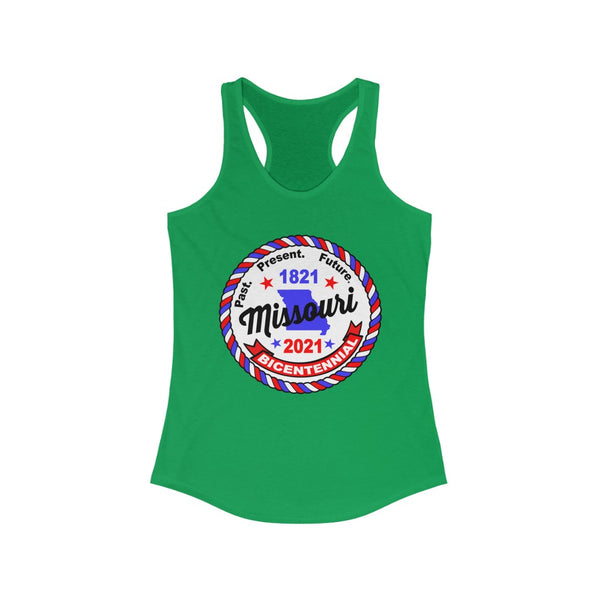 MOr-4  Missouri Bicentennial - Women's Ideal Racerback Tank - BenchmarkSpecialAwardsCo