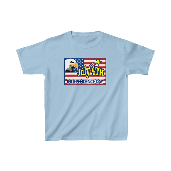 4th of July Eagle/Flag 4 - Kids Heavy Cotton™ Tee, Gildan, 100% cotton - BenchmarkSpecialAwardsCo