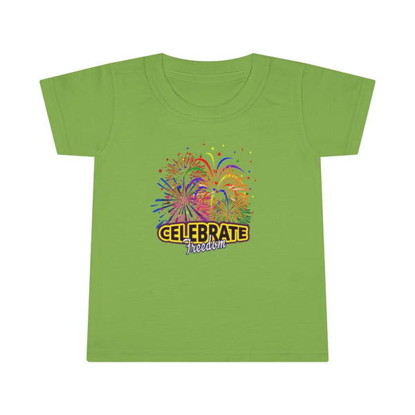4th of July Celebrate Freedom 5 - Toddler T-shirt, Gildan, 100% Ringspun cotton, 4.5 oz - BenchmarkSpecialAwardsCo