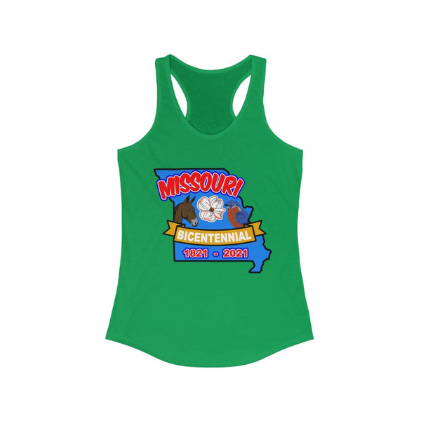 MOs-4  Missouri Bicentennial - Women's Ideal Racerback Tank - BenchmarkSpecialAwardsCo