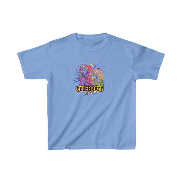 4th of July Celebrate Freedom 4 - Kids Heavy Cotton™ Tee, Gildan, 100% cotton - BenchmarkSpecialAwardsCo