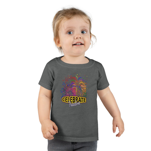 4th of July Celebrate Freedom 5 - Toddler T-shirt, Gildan, 100% Ringspun cotton, 4.5 oz - BenchmarkSpecialAwardsCo
