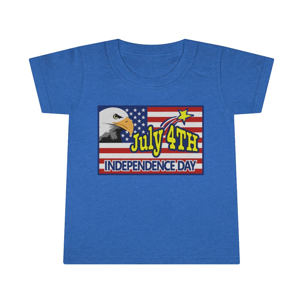 4th of July Eagle/Flag 5 - Toddler T-shirt, Gildan, 100% Ringspun cotton, 4.5 oz - BenchmarkSpecialAwardsCo