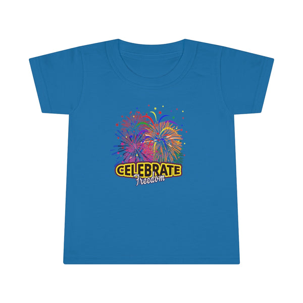 4th of July Celebrate Freedom 5 - Toddler T-shirt, Gildan, 100% Ringspun cotton, 4.5 oz - BenchmarkSpecialAwardsCo