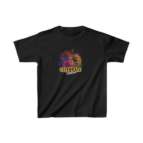 4th of July Celebrate Freedom 4 - Kids Heavy Cotton™ Tee, Gildan, 100% cotton - BenchmarkSpecialAwardsCo