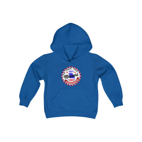 MOr-8  Missouri Bicentennial - Youth Heavy Blend Hooded Sweatshirt - BenchmarkSpecialAwardsCo