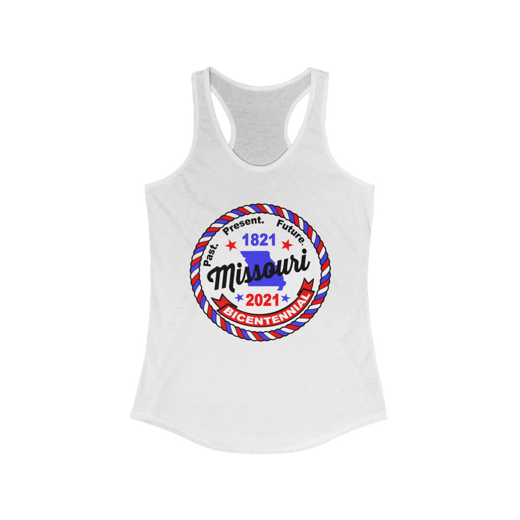 MOr-4  Missouri Bicentennial - Women's Ideal Racerback Tank - BenchmarkSpecialAwardsCo