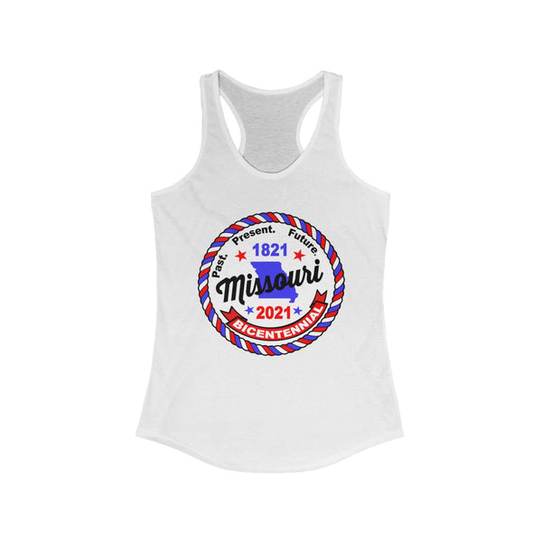 MOr-4  Missouri Bicentennial - Women's Ideal Racerback Tank - BenchmarkSpecialAwardsCo