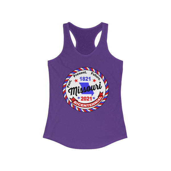 MOr-4  Missouri Bicentennial - Women's Ideal Racerback Tank - BenchmarkSpecialAwardsCo