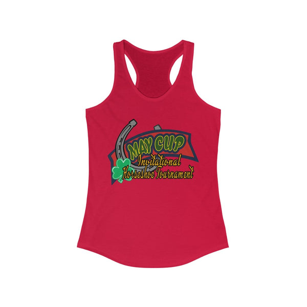 May Cup banner logo - 3   Women's Ideal Racerback Tank,  Next Level,  60/40 cotton and polyester, light fabric - 3.9 oz - BenchmarkSpecialAwardsCo