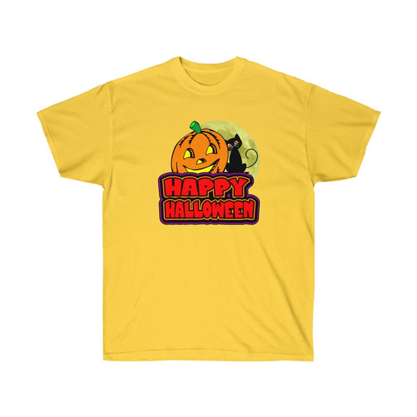 HAPPY HALLOWEEN 1 - Unisex Ultra Cotton 6oz. GildanTee - BenchmarkSpecialAwardsCo