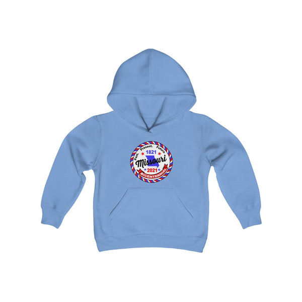 MOr-8  Missouri Bicentennial - Youth Heavy Blend Hooded Sweatshirt - BenchmarkSpecialAwardsCo